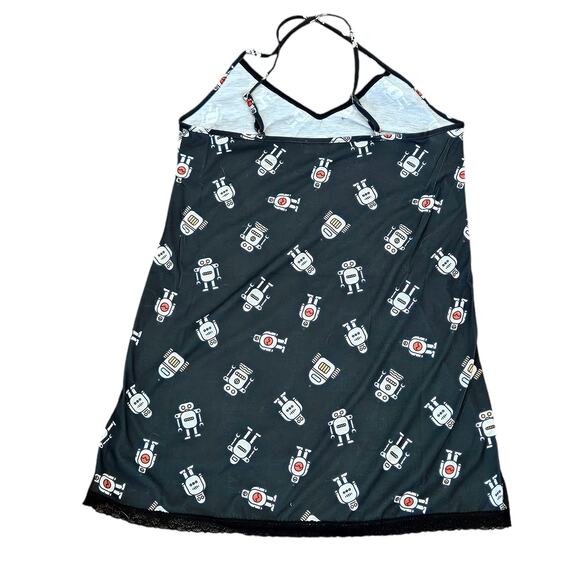 Modcloth x Breakfast for Dinner Sleep Bright Nightgown Robot Print Womens Large - Picture 3 of 6